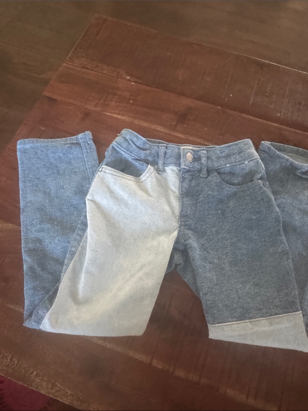abercrombie kids Two-Tone Denim jeans in Dark Blue and Light Blue